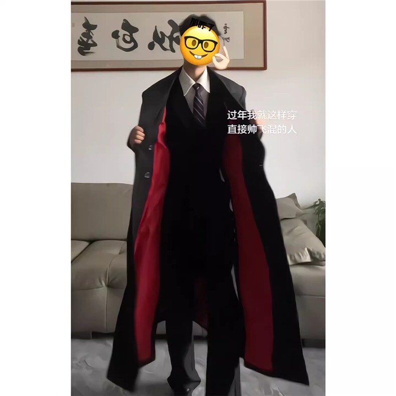 【现货】长款秋冬毛呢大衣宽松高级感外套DY05026P125，男装毛呢大衣，星座1004（原星座815-3）