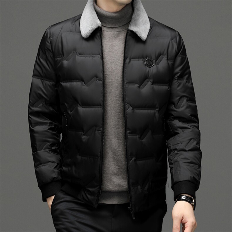 CSYR98201钱塘2020-2中年男士冬加厚款商务休闲翻领羽绒服P180,男装羽绒服,钱塘207-2