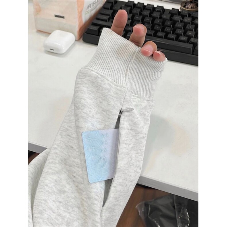5670-P53原版做工纯棉华棉复合袖子隐藏拉链宽松卫衣外套,女装短外套,星座617A-2