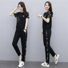 柔软潮流个性简约套装/套裙两件套舒适宽松，女装套装/套裙，阿菲诺依