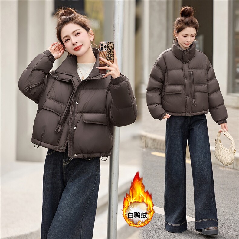 白鸭绒羽绒服外套女2025冬季新款超火漂亮时尚洋气羽绒外套宽松,女装羽绒服,依万里