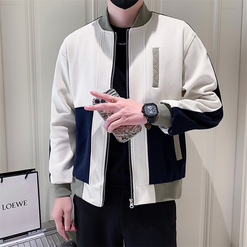 2025新款秋季棒球服外套男潮牌拼色男装夹克A313-1-1729-P130,男装夹克,电商A313-1