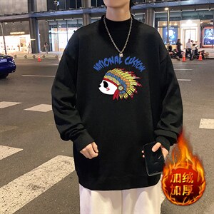 M18196-P45 加绒款-P65半高领毛衣男士大码针织衫男毛线衣男图片