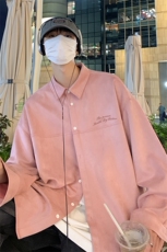 港风秋款夜景麂皮绒时尚百搭衬衫A247-S670P55控68，男装衬衫，电商A247