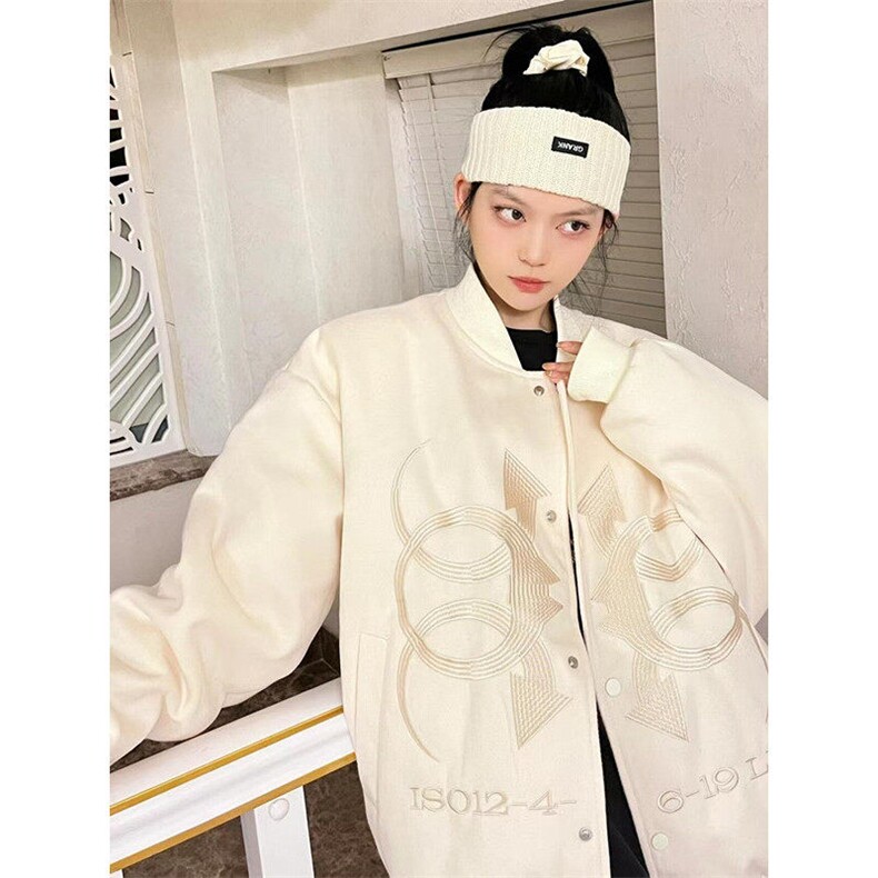美式痞帅刺绣棒球服男女春秋百搭宽松夹克外套JV34,男装夹克,星座1116A（原606A-3）