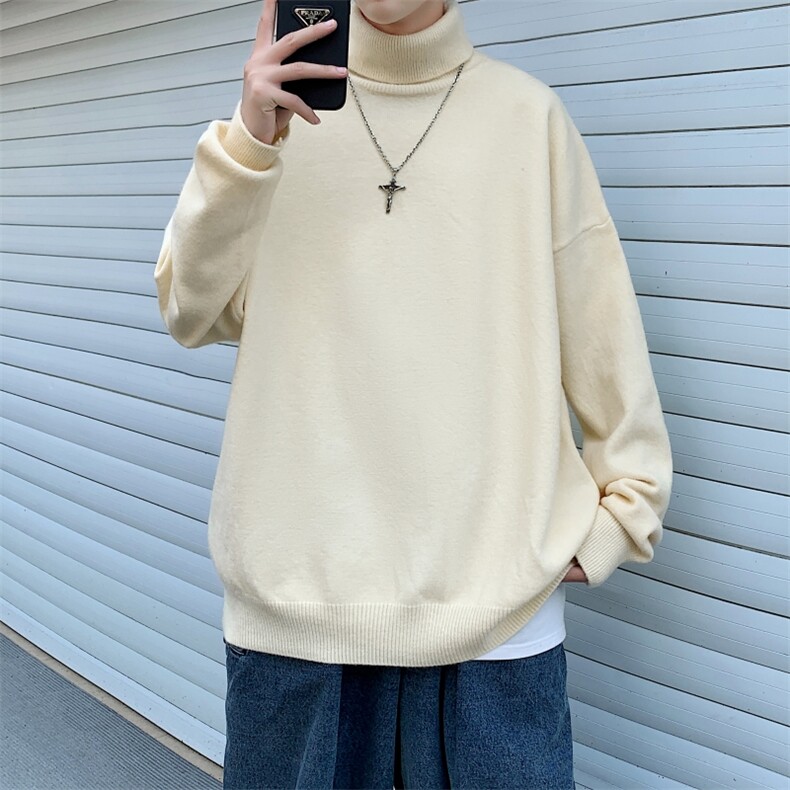 MG8507-ZB-MYP48升级重磅两翻领加厚毛衣慵懒风男针织衫高领线衫,男装针织衫/毛衣,星座614