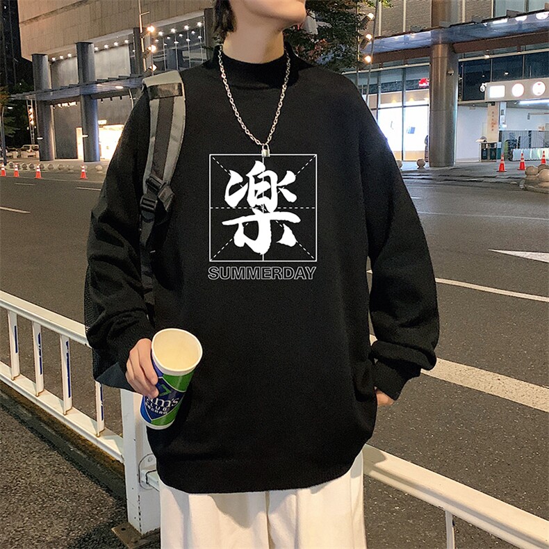 M18197-P45加绒款-P65半高领毛衣男士大码针织衫男毛线衣男,男装针织衫/毛衣,电商A040