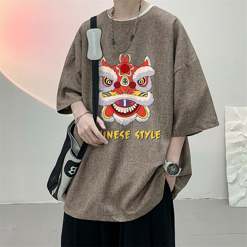 风复古亚麻短袖男棉麻t恤男半袖ZT71185-P35,男装T恤,电商A040