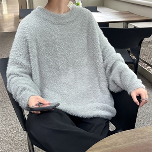 秋冬新款男士针织衫圆领男士马海毛毛衣男 A071-6608-P70图片