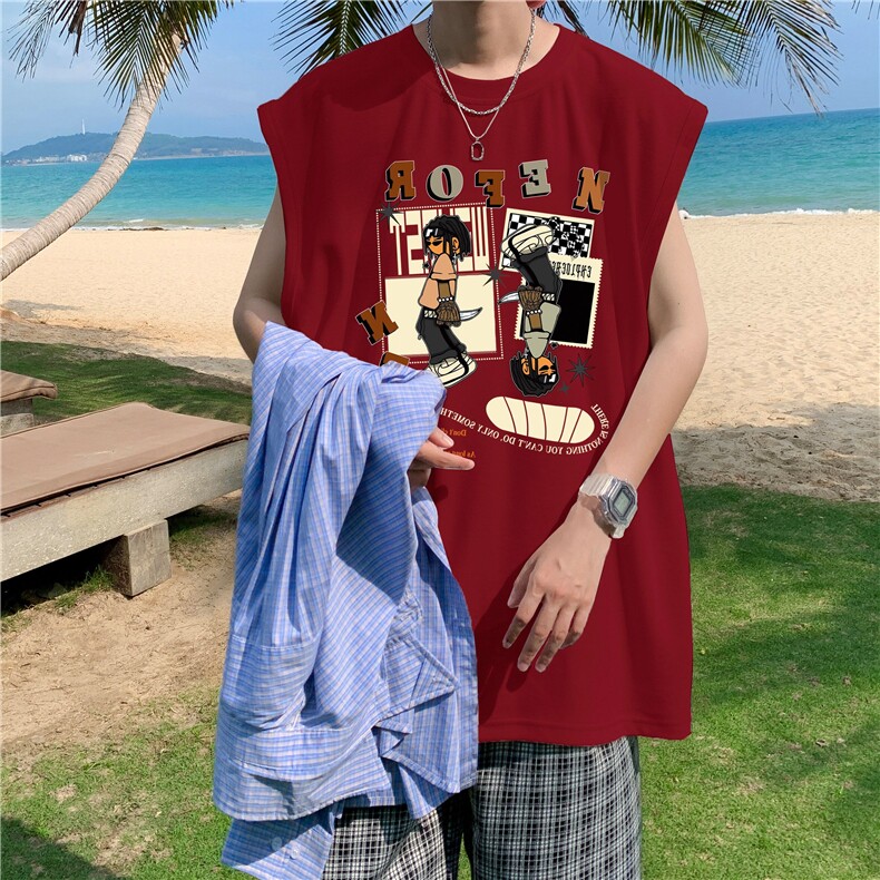 量大图低自动【有货】纯棉背心HD019-1-BX2596-P20，男装背心/马甲，电商019-1