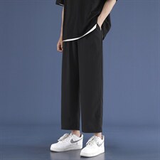 冰丝裤子男宽松九分裤阔腿束脚休闲裤2025-特批20,男装休闲裤,星座718-1