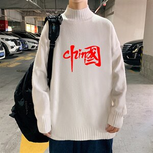 M18199-P45 加绒款-P65半高领毛衣男士大码针织衫男毛线衣男图片