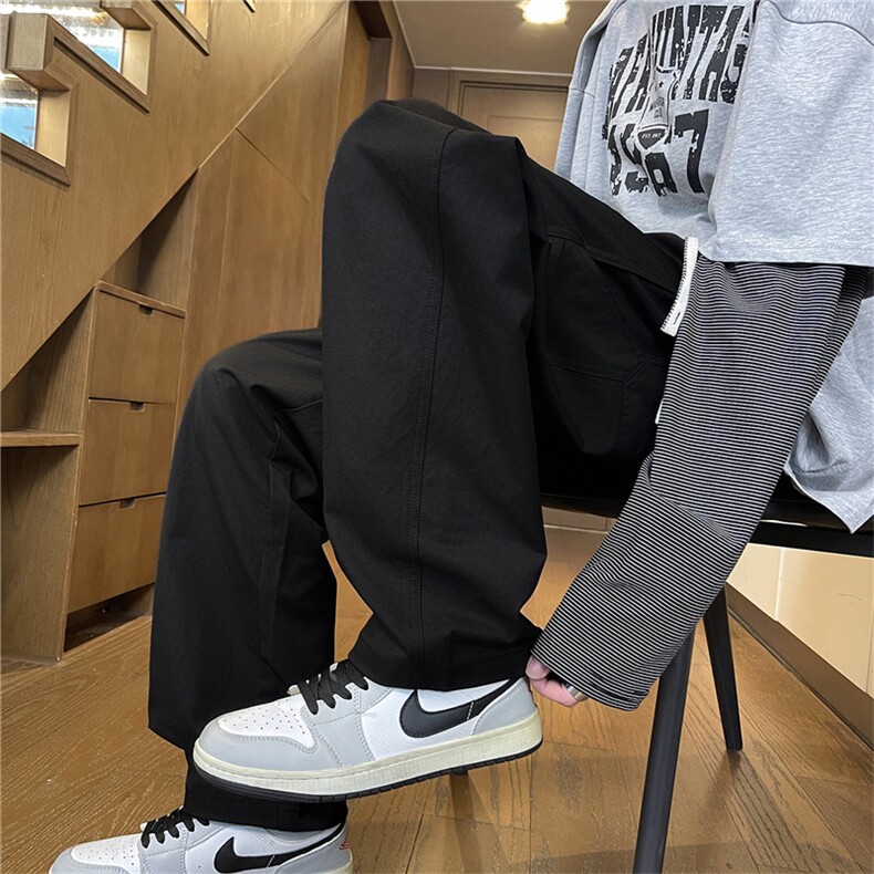 户外大口袋伞兵裤青少年休闲长裤潮牌解构直筒工装裤K2557TP40，男装西裤，电商D325