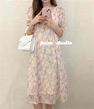 郁金香连衣裙，女装连衣裙，JUAN