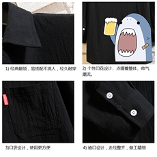 QC58137-P45亚七分袖衬衫男大码五分袖衬衣男短袖，男装衬衫，电商A040A