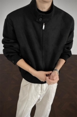 直播品质韩版复古麂皮绒百搭立领设计宽松休闲夹克外套，男装夹克，电商A430（原星座702）