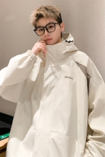 秋季24港风男装连帽宽松夹克户外防水冲锋衣秋装情侣外套S286-P88，男装夹克，电商A233-1