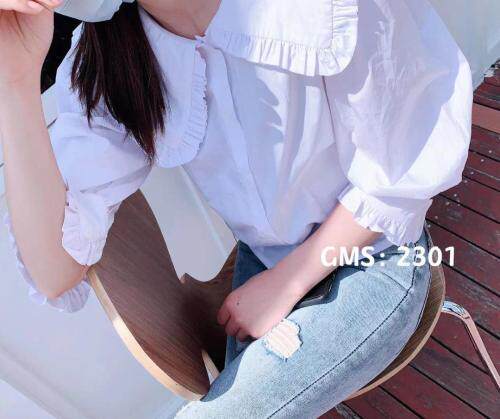 娃娃领小衬衫，女装衬衫，歌玛索 GMS