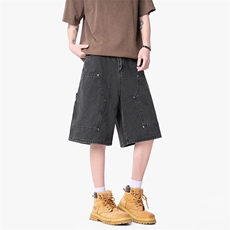 K9812-P55-X79-成分：75.8棉14.9粘纤9.3聚酯纤维-牛仔短裤，男装牛仔裤，电商A310