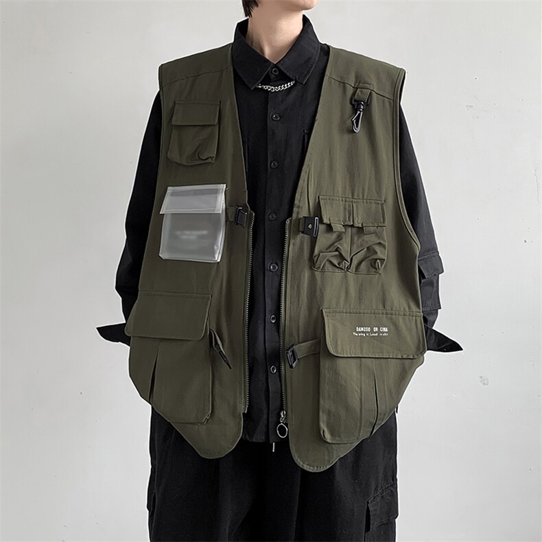 休闲马甲男宽松工装百搭ins潮流机能风M101-P45，男装背心/马甲，电商D202