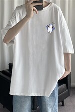 DX17167-P20纯棉短袖t恤男大码半袖打底衫宽松体恤衫港风，男装T恤，电商A040