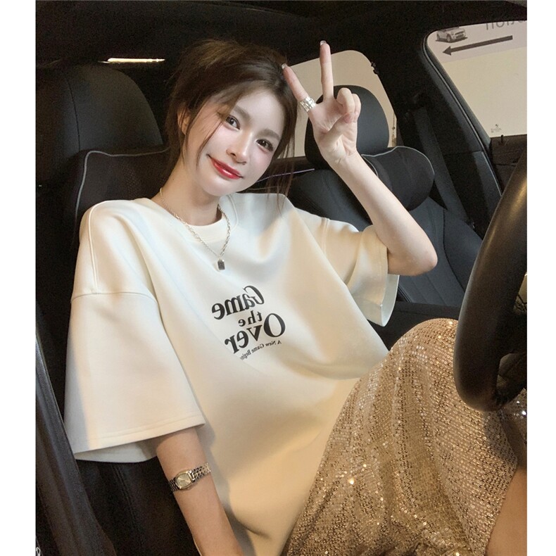 T0685-P25简约字母黑白纯棉印花短袖男女同款情侣宽松上衣,男装T恤,星座617A-2
