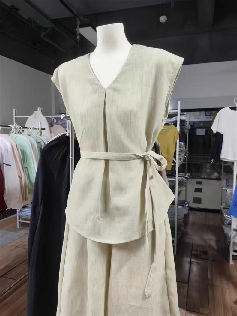 套装2025新款夏季高级感洋气上衣+裤子百搭时尚，女装套装/套裙，翩雅女装供货