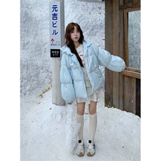 1506A/G78270/P92新款甜妹可爱少女风粉色格纹连帽棉服外套，男装棉衣，星座1506A