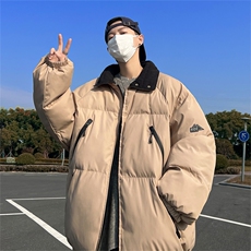 电商DSA028-MY2302P105冬季新款拉链设计棉衣外套面包服男，男装棉衣，电商A028