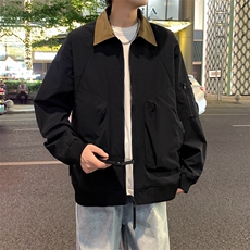 美式飞行员夹克男款解构弯刀短款外套廓形翻领棒球服JK02557-P70，男装夹克，星座308B-2