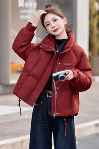 现货！2025年冬季无帽立领白鸭绒羽绒服保暖加厚图片