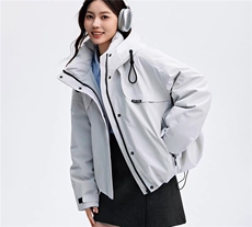 2025年秋季无帽时尚百搭中长款羽绒服女士冬季新品户外保暖外套，女装羽绒服，泰合衣坊