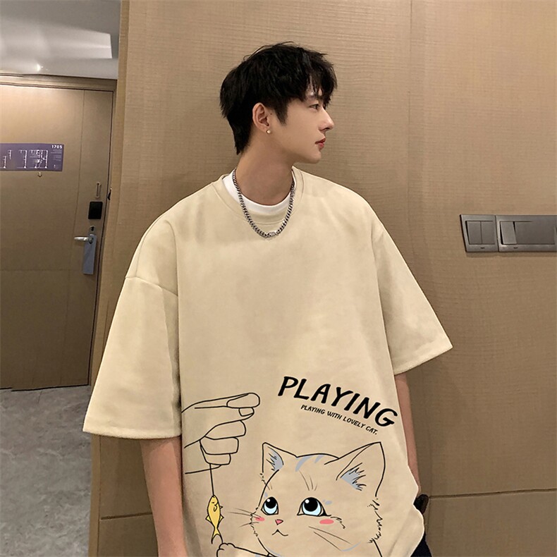 麂皮绒短袖t恤男大码半袖男JD82129-P25,男装T恤,电商A040