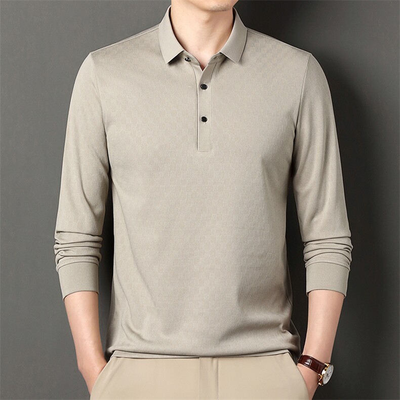 秋季中年男士透气Polo衫宽松休闲百搭上衣T桖打底衫潮，男装Polo衫，电商B212（原钱塘6029）