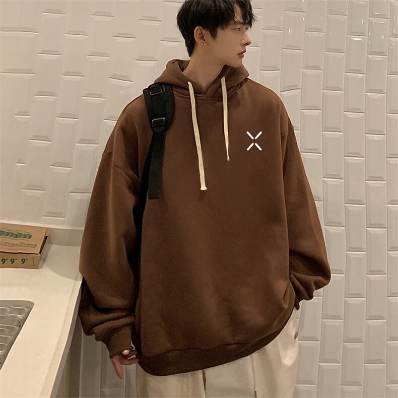 纯棉连帽卫衣男大码运动帽衫宽松薄WY2305-P35,男装卫衣,电商A040