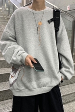 S6013-P35春季圆领卫衣男大码韩版宽松长袖外套男，男装卫衣，电商A040
