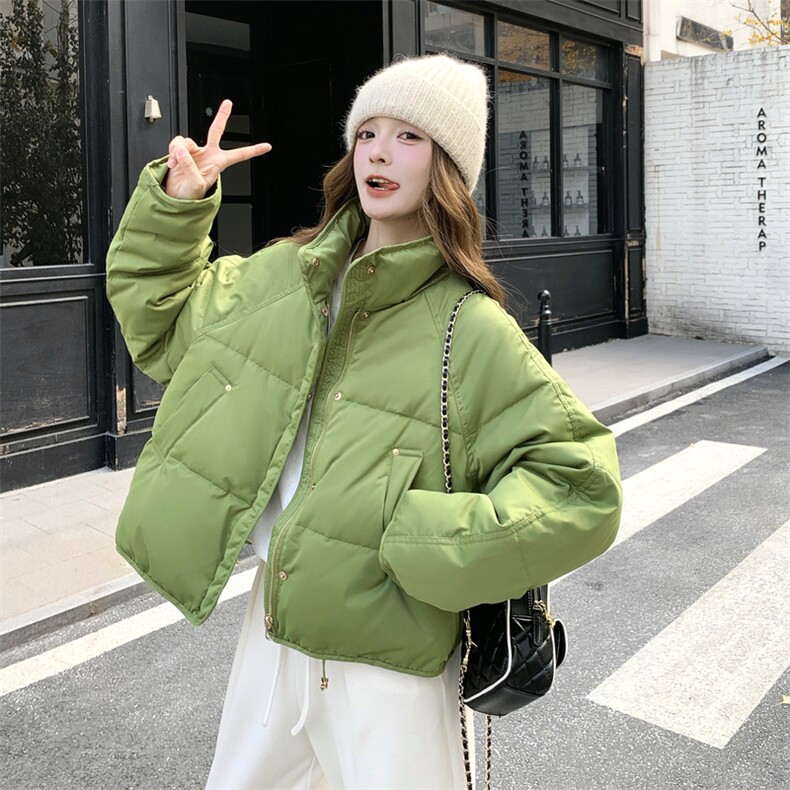 大货已出 绸缎50羽绒服2C090-9030-P225-K338图片