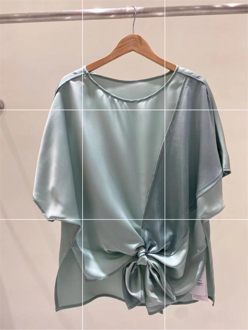 2022夏季醋酸面料上衣，其它，欧优