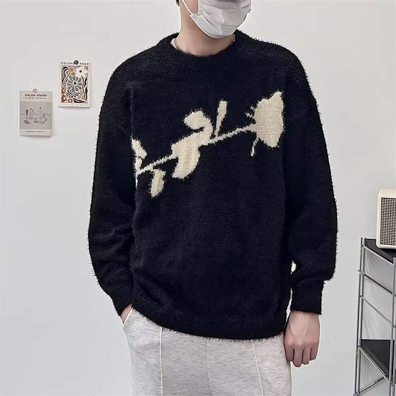 美式卫衣宽松大码中长款叠穿上衣高级感欧货春秋季长袖薄款圆领图片