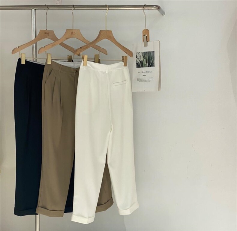 卷边九分西裤，其它，驿谷