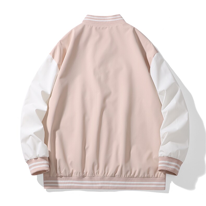 棒球服外套立领落肩撞色男女潮流学院风春秋款拼接上衣258-P40,女装短外套,星座1403A