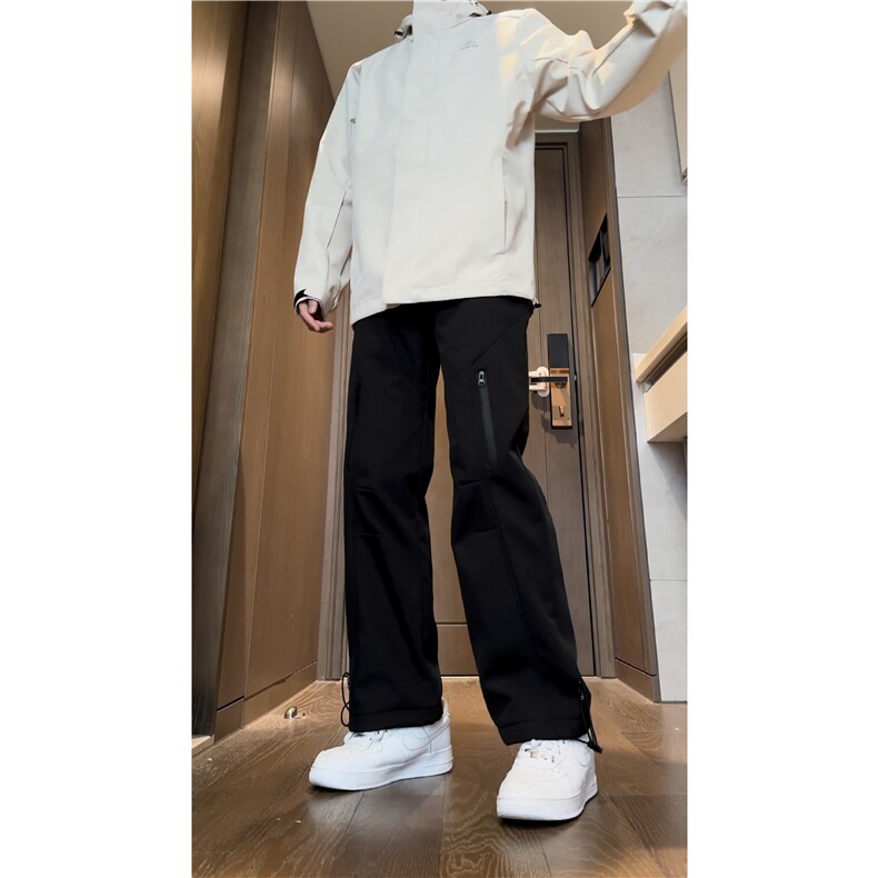 抖音品质褶皱拉链防水冲锋裤K23555-p50控68加绒K23555JR-p60控78图片