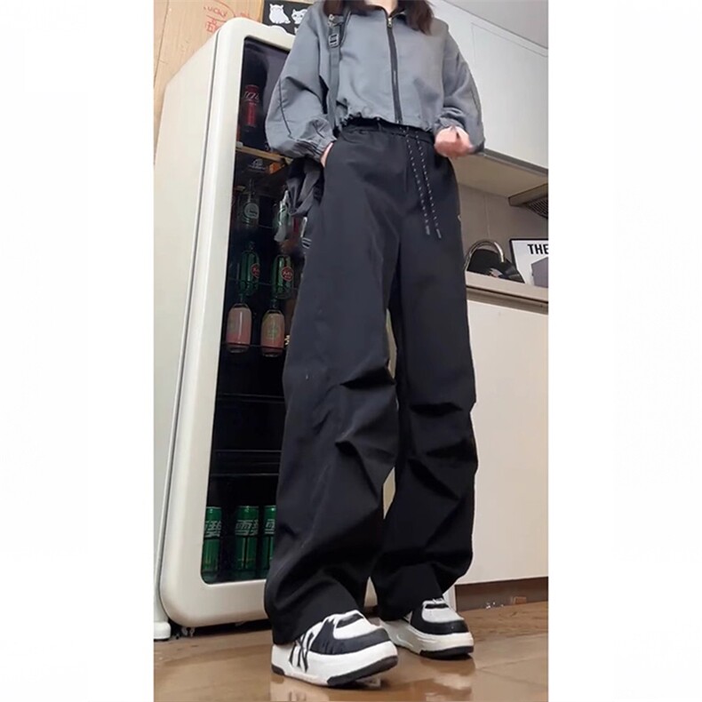 美式褶皱加绒伞兵工装裤男款防风阔腿弯刀裤ZK522常规P41加绒P47,男装工装外套,四季星座505