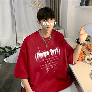 可设48小时发货 支持抖音得物来样二开230克重磅美式短袖t恤MT366图片