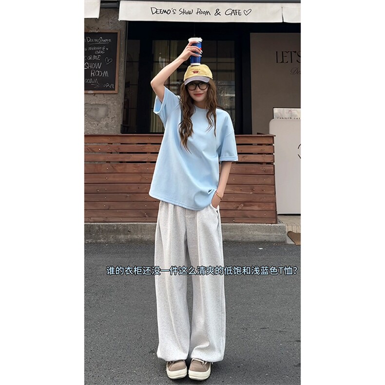 X7080特批白10.5彩11.5单件纯棉百搭纯色夏季潮牌短袖T恤衫女,男装T恤,电商A102
