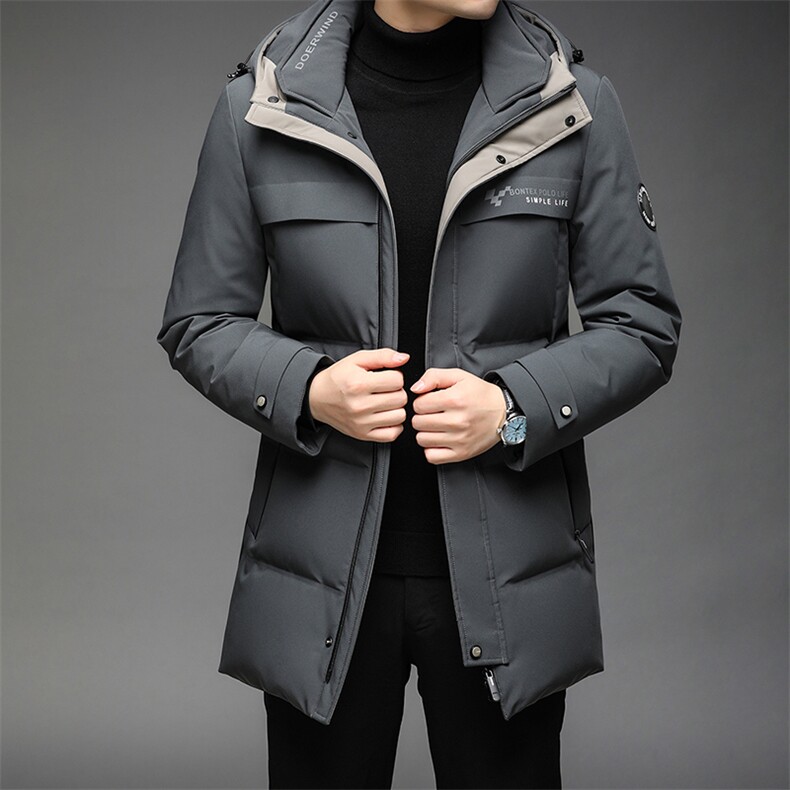 B2176钱塘2020-3冬季继续90白鸭绒连帽羽绒服男装羽绒服P270,男装羽绒服,钱塘207-3