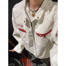 DW6710-P70美式工装机车服夹克男女春秋季潮牌pu皮外套-网图现货，男装夹克，星座603-2