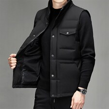 S72097冬季男士白鸭绒羽绒服保暖马甲修身潮流帅气P190,男装羽绒服,电商B360