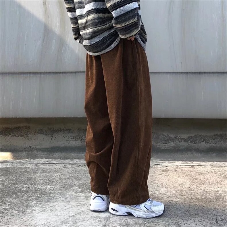 高街ins潮牌灯芯绒工装裤男女直筒宽松拖地裤垂感高级感7048-p35,男装工装外套,星座1008-2