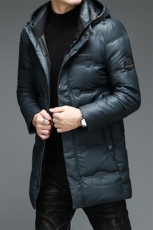 AN9811钱塘2020-3秋冬中长款中年男士羽绒服连帽休闲保暖外套P280，男装羽绒服，钱塘207-3
